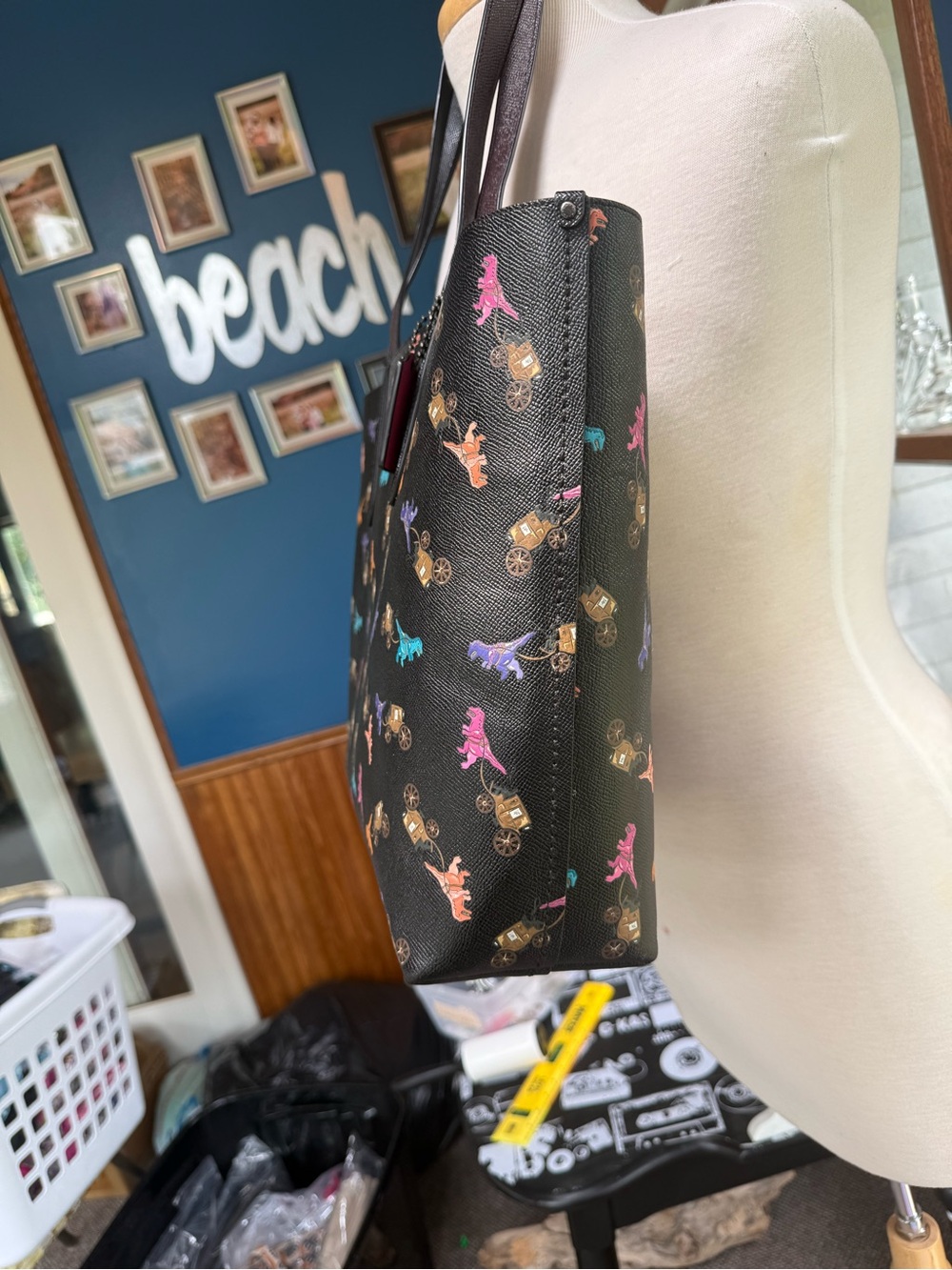 Coach Black Rexy Leather Tote - Picture 2 of 9